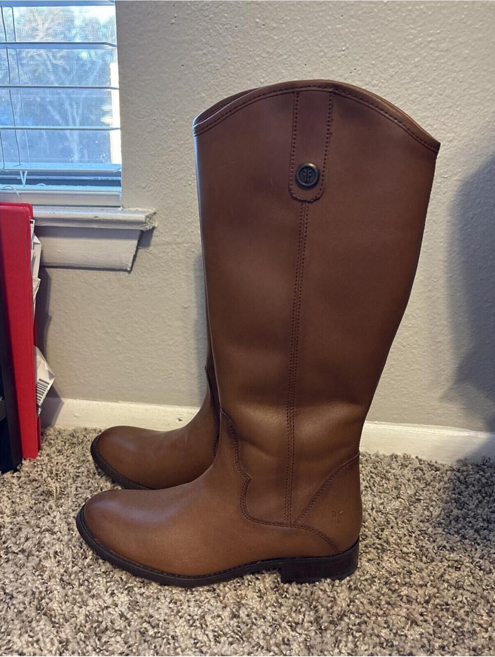 FRYE Melissa Knee High Tall Women's Leather Riding Boot Brown Size 6 M NEW